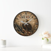 God Bless America Eagle Grote Klok (Huis)