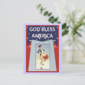 God Bless America, een drummer Briefkaart (Staand voorkant)