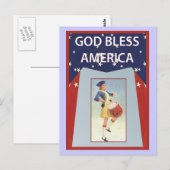 God Bless America, een drummer Briefkaart (Voorkant / Achterkant)