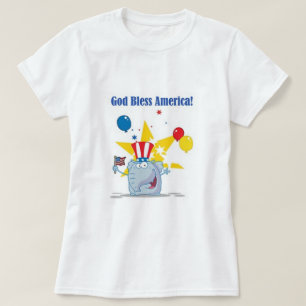 God Bless America Elephant T-shirt