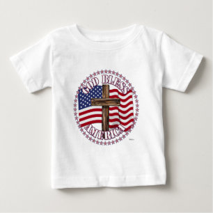 God Bless America en Kruis Met Vlag Van De VS 50 s