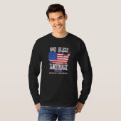 God Bless America Especially Delaware US State Des T-shirt (Voorkant volledig)