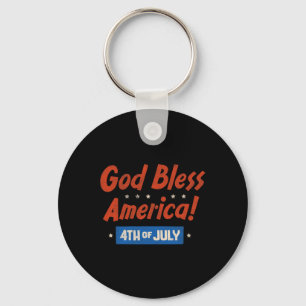 God Bless America Fijne 4e Juli Patriottisch Veren Sleutelhanger