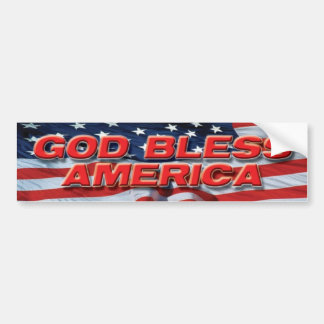 GOD BLESS AMERICA FLAG2 BUMPERSTICKER