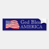 God Bless America Flag Bumpersticker (Voorkant)