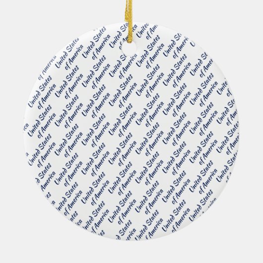 GOD BLESS AMERICA Flag Custom Scripting WHITE Keramisch Ornament (Achterkant)