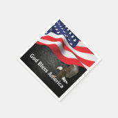 God Bless America Flag en Eagle Servet (Hoek)