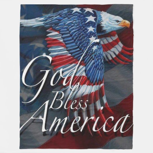 GOD BLESS AMERICA Fleece Blanket (Voorkant)