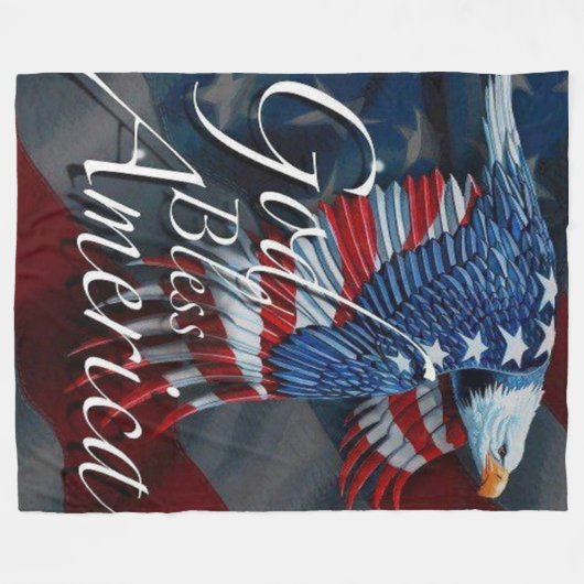 GOD BLESS AMERICA Fleece Blanket (Voorkant (Horizontaal))