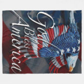 GOD BLESS AMERICA Fleece Blanket Deken (Voorkant (Horizontaal))