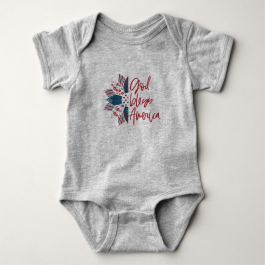 God Bless America Flower Romper (Voorkant)