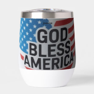 God Bless America geïsoleerde tumbler