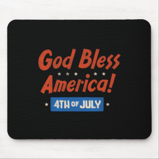 God Bless America Gelukkig 4 juli Patriottisch Ver Muismat