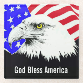 God Bless America Glass Onderzetter