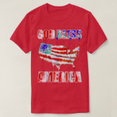 God Bless America Graffiti style American Art T-shirt (Design voorkant)