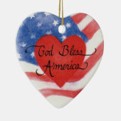 God Bless America Heart Ornament (Rechts)