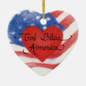 God Bless America Heart Ornament (Voorkant)