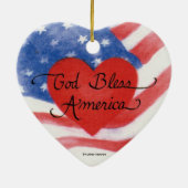 God Bless America Heart Ornament (Achterkant)