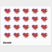 God Bless America Heart Stickers (Vel)