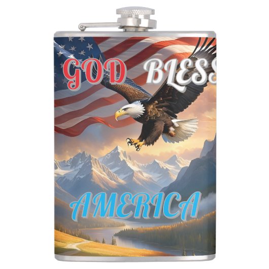GOD BLESS AMERICA HEUPFLES (Voorkant)