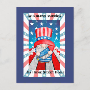 God Bless America Home Sweet Home Briefkaart