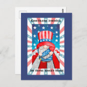 God Bless America Home Sweet Home Briefkaart (Voorkant / Achterkant)
