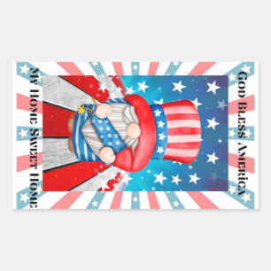 God Bless America Home Sweet Home Rechthoekige Sticker
