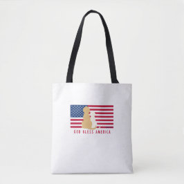 God Bless America Hondenreistas Tote Bag