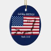 GOD BLESS AMERICA KERAMISCH ORNAMENT (Rechts)