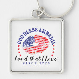God Bless America - Keychain