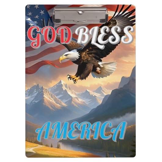 GOD BLESS AMERICA KLEMBORD (Voorkant)