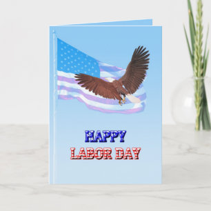 God Bless America Labour Day-kaart Kaart