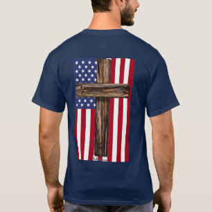 God Bless America Land Dat Ik Beminde Ruw Kruis T-shirt
