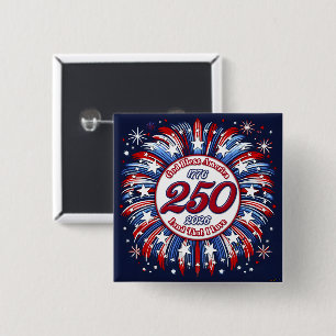 God Bless America Land dat ik liefheb grafisch vuu Vierkante Button 5,1 Cm