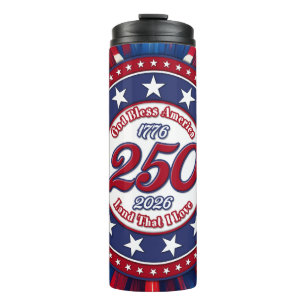 God Bless America Land dat ik liefheb Rood Wit Bla Thermosbeker
