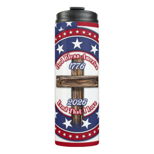 God Bless America Land That I Love Rugged Cross Vl Thermosbeker