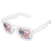 God Bless America Land waar ik van hou Retro Zonnebril (Gekanteld)