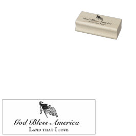 God Bless America Land waar ik van hou Rubberstempel