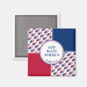 GOD BLESS AMERICA MAGNEET (Voorkant / Achterkant)