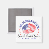 God Bless America - Magneet (Voorkant / Achterkant)