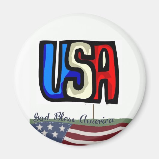 God Bless America Magnet (Voorkant)