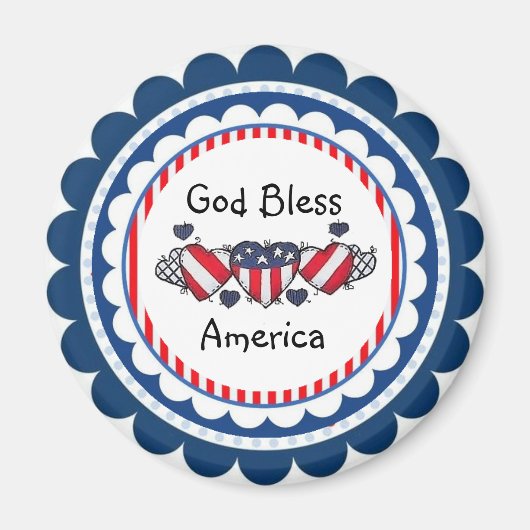God Bless America Magnet (Voorkant)