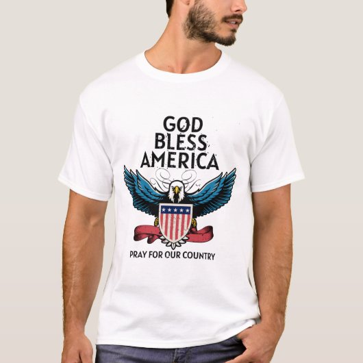 God Bless America Mannen T-shirt (Voorkant)
