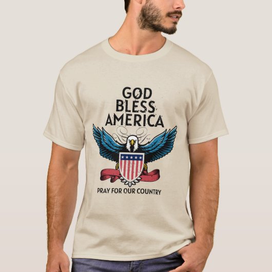 God Bless America Mannen T-Shirt (Voorkant)