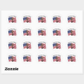 GOD BLESS AMERICA met robuust dwars- en Amerikaans Ronde Sticker (Vel)