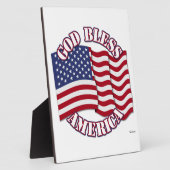 God Bless America met vlag van de VS Fotoplaat (Zijkant)