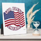 God Bless America met vlag van de VS Fotoplaat (Zijkant)
