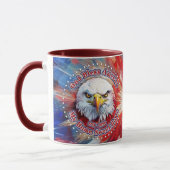 God Bless America Mijn Thuis Zo Zoet Thuis Rode Ad Mok (Links)