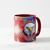 God Bless America Mijn Thuis Zo Zoet Thuis Rode Ad Mok (Voorkant rechts)