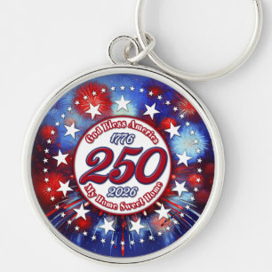 God Bless America Mijn Thuis Zoete Thuis Grafische Sleutelhanger